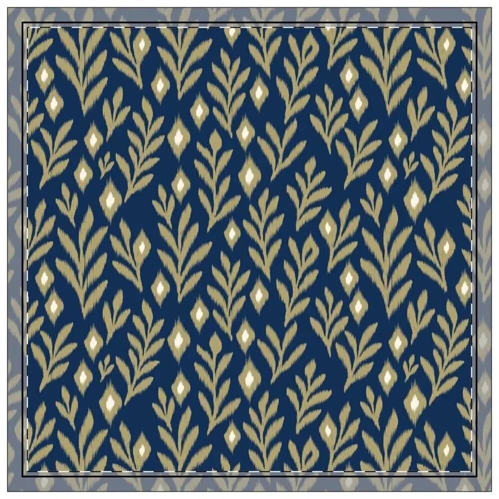 NWT Porter Anna- Navy & Gold  Cotton Napkin 4-set, Laurel